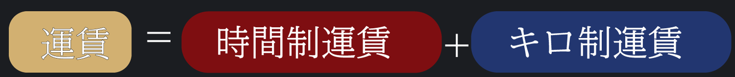 内原交通 運賃は時間制運賃とキロ制運賃の合算です